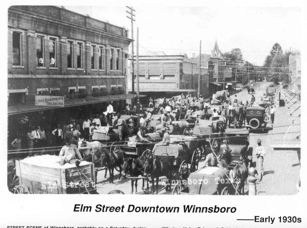 Elm Street Downtown Winnsboro Early 1930s