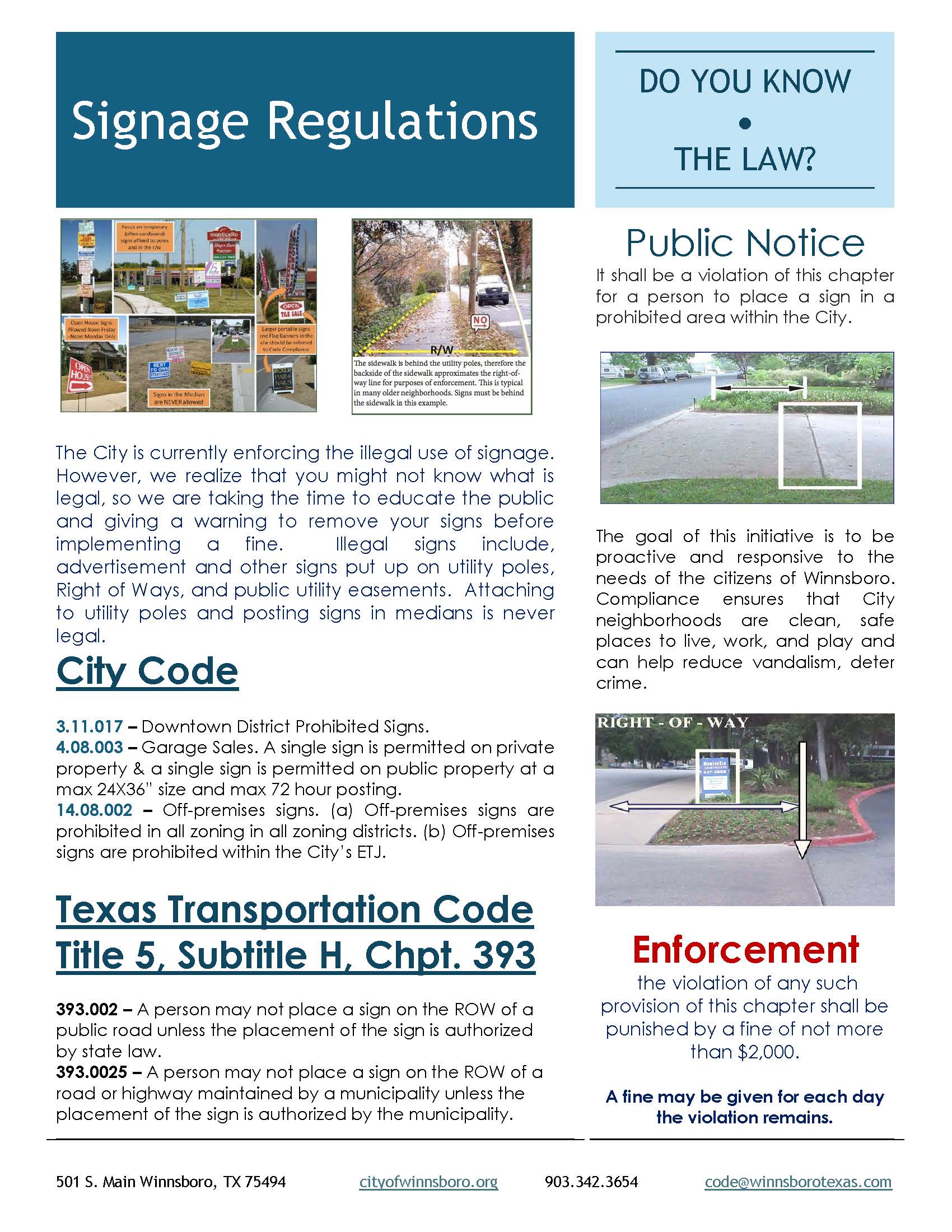 Signage Regulations(pdf)